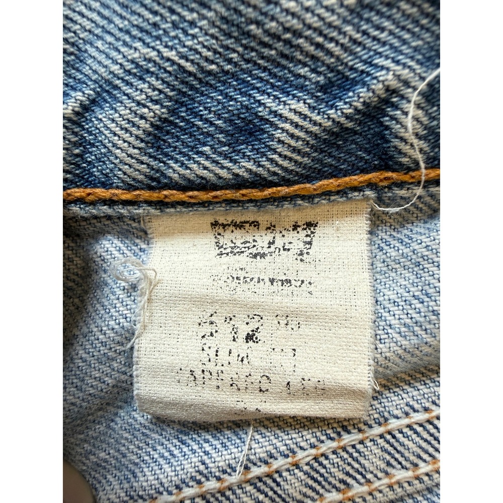 Levis 512 Vintage 90s USA High Waisted Cutoff Denim Shorts Light Wash 25" Faded - Picture 4 of 11